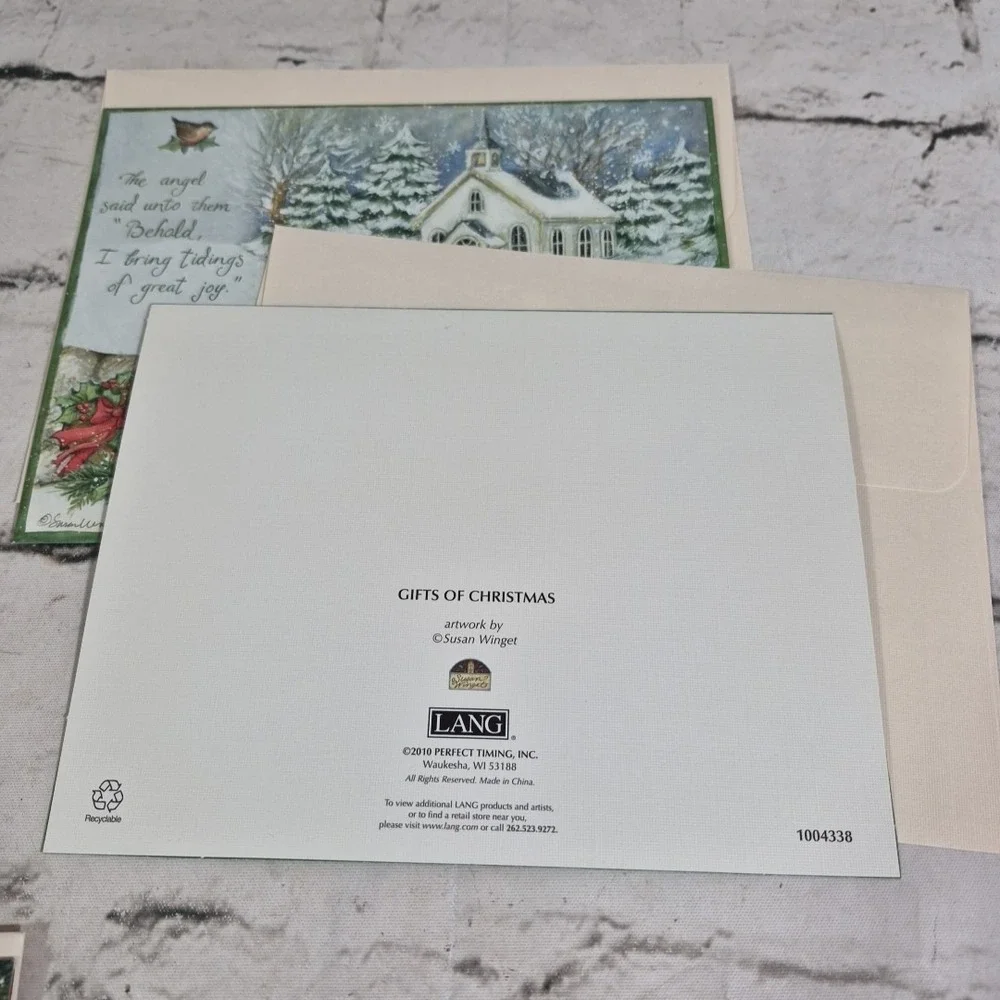 Assorted Christmas Cards Lot Of 6 In 3 Styles All New With Envelopes